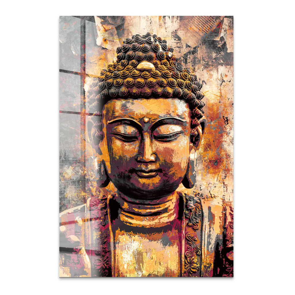 Buddha Vintage Acrylglas Bild INGALERIE