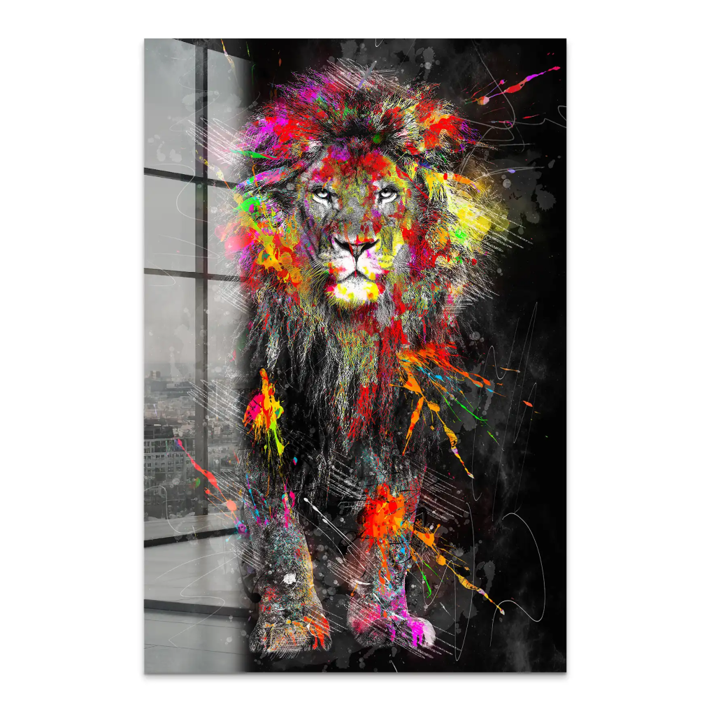 Lion Color Splash Acrylglas Bild INGALERIE