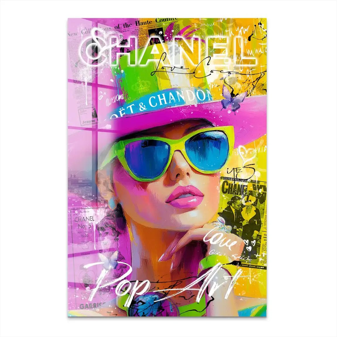 Chanel Pop Art Beauty Nr.4 Acrylglas Bild INGALERIE