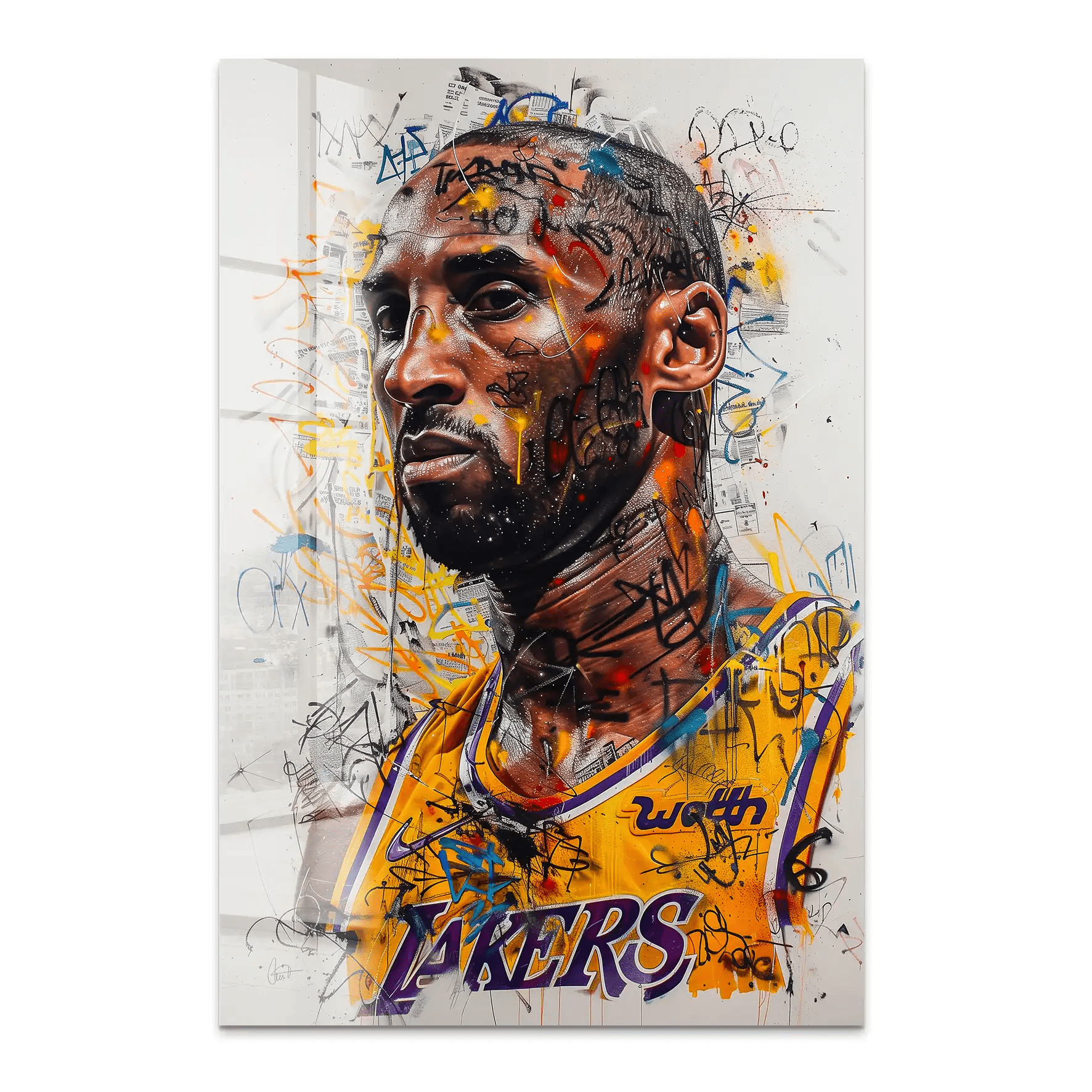 Kobe Basketball Street Art Acrylglas Bild INGALERIE