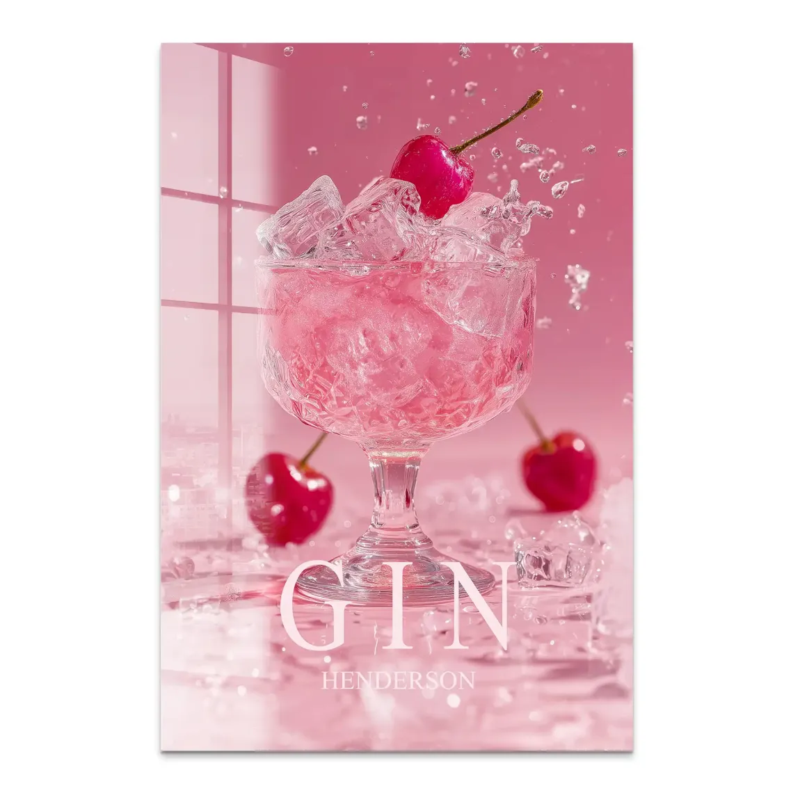 Gin Rosé Acrylglas Bild