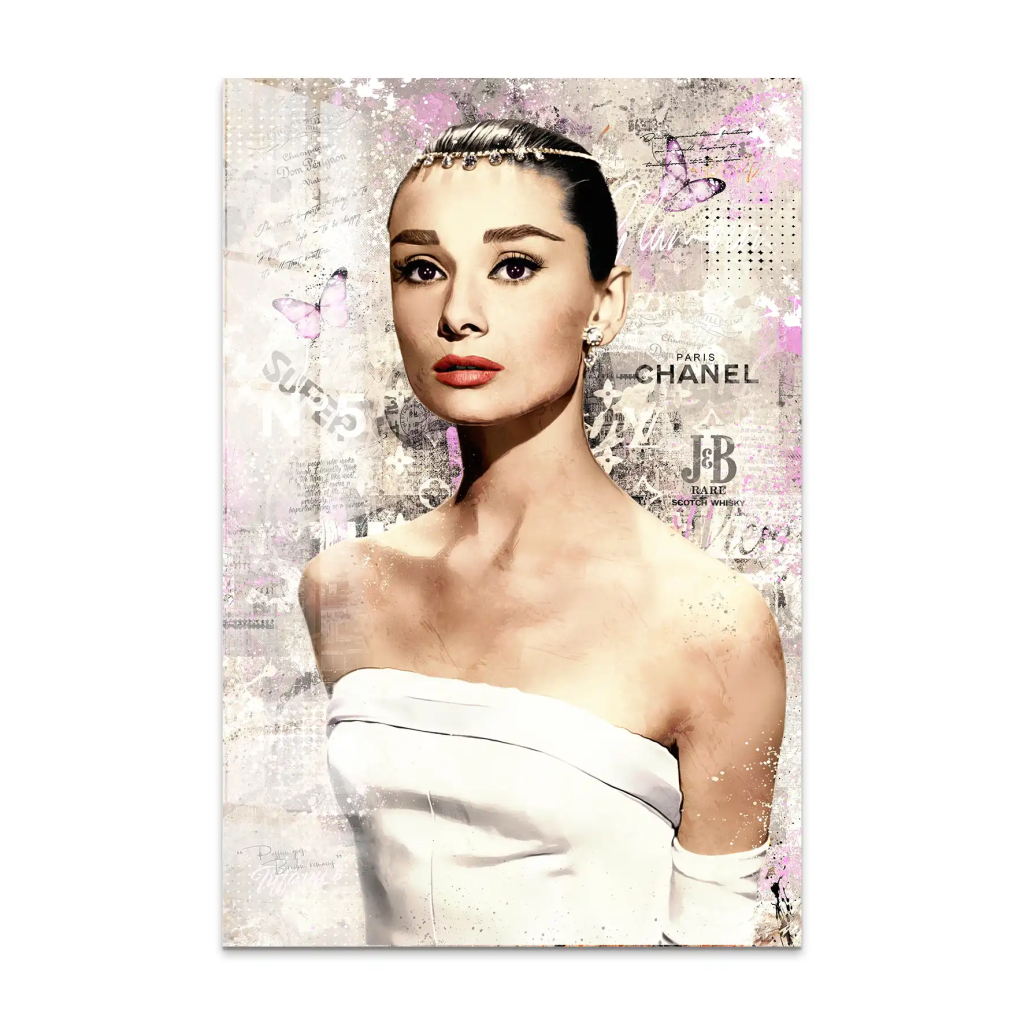 Audrey Hepburn Modern Style Pop Art Acrylglas Bild INGALERIE