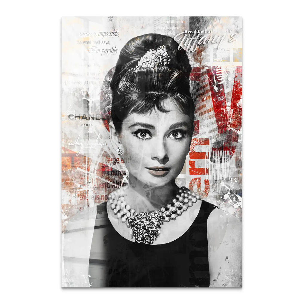 Audrey Glamour Style Acrylglas Bild INGALERIE