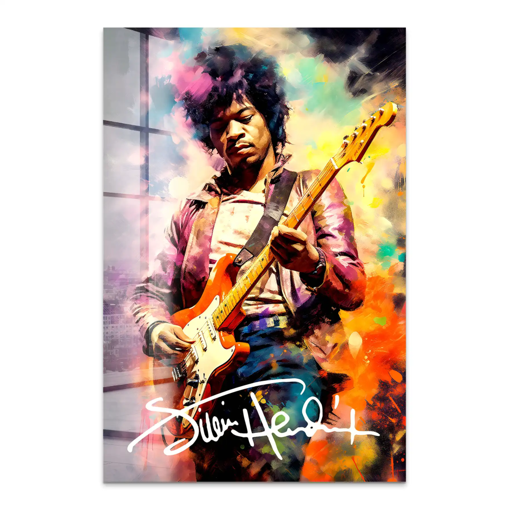 Jimi Hendrix Abstrakt Acrylglas Bild INGALERIE