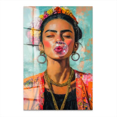 Frida Bubble Gum Acrylglas Bild