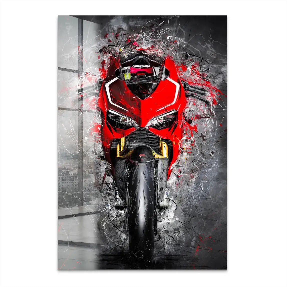 Ducati Panigale Abstrakt Nr.4 Acrylglas Bild INGALERIE