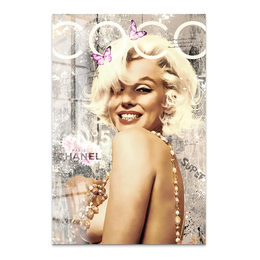 Marilyn Coco Retro Acrylglas Bild INGALERIE