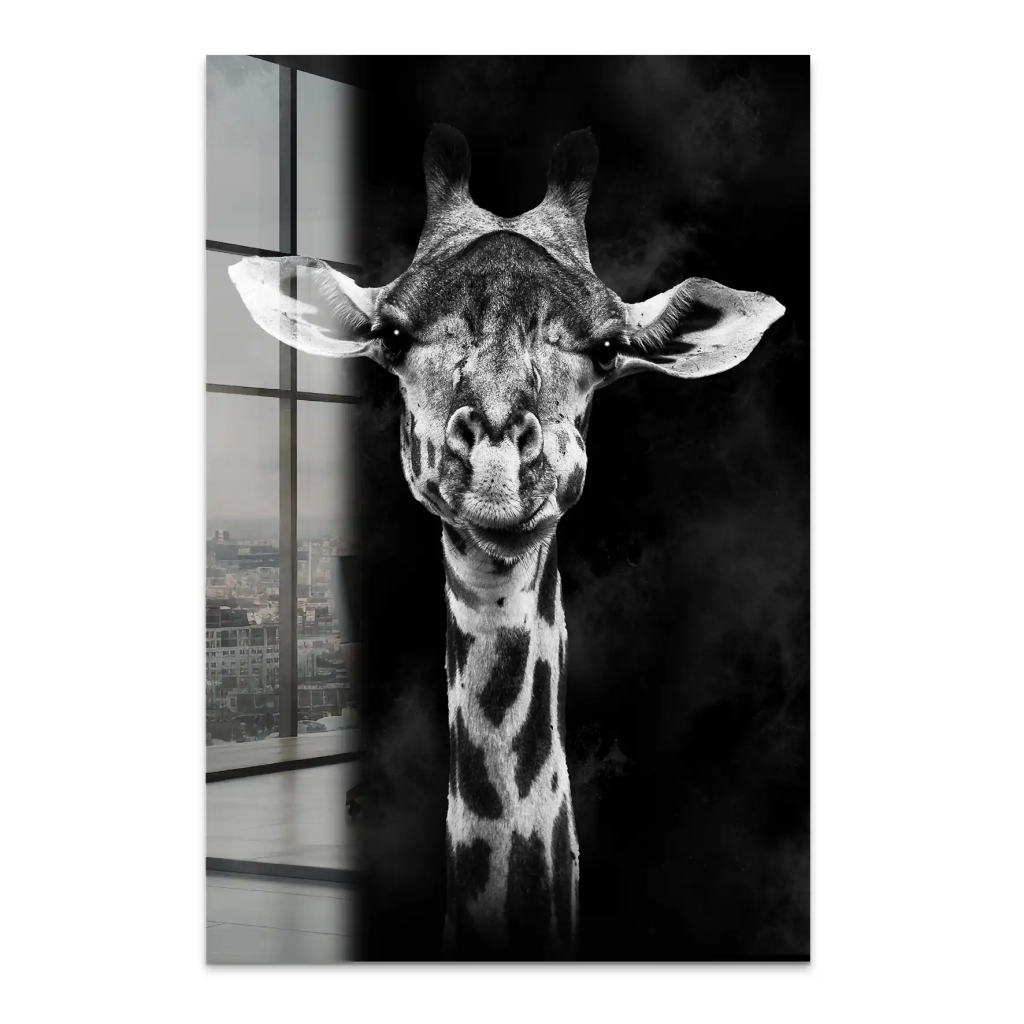 Giraffe Abstrakt Black Style Acrylglas Bild INGALERIE