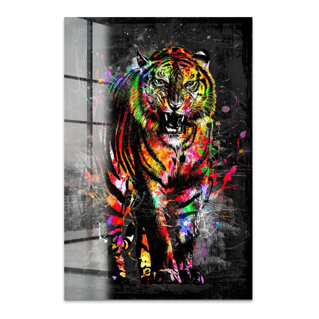 Tiger Abstrakt Color Acrylglas Bild INGALERIE