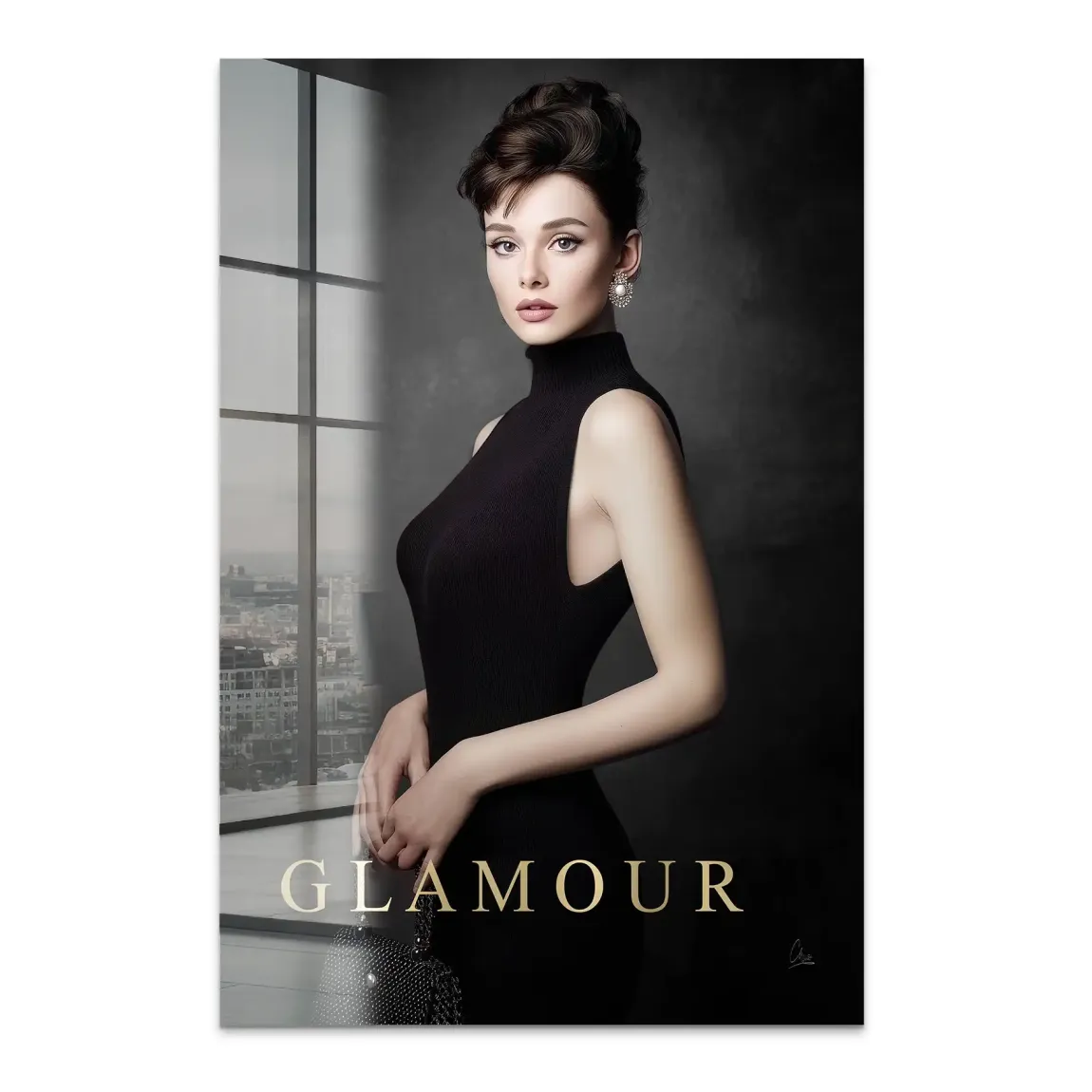 Audrey Glam Noir Acrylglas Bild