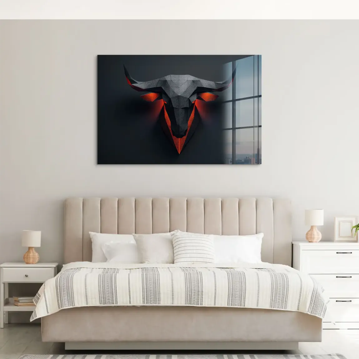Edler Stierkopf Acrylglasbild