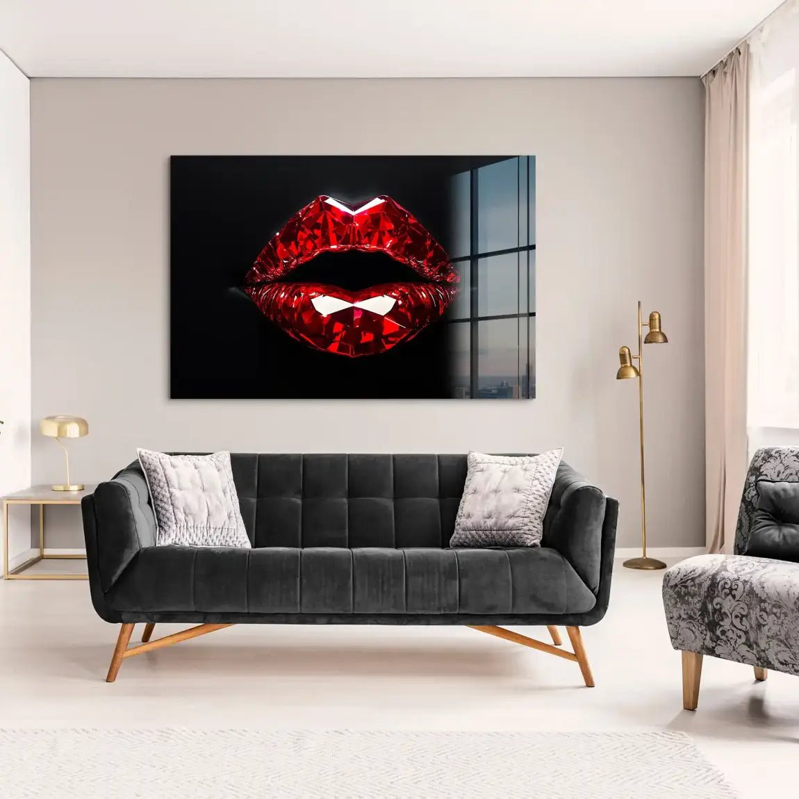 Red Glas Lips Acrylglas Bild INGALERIE