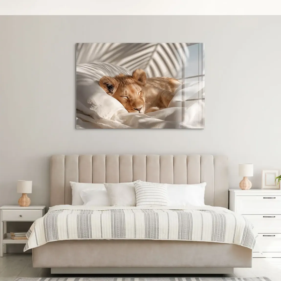 Schlafender Löwe Acrylglasbild
