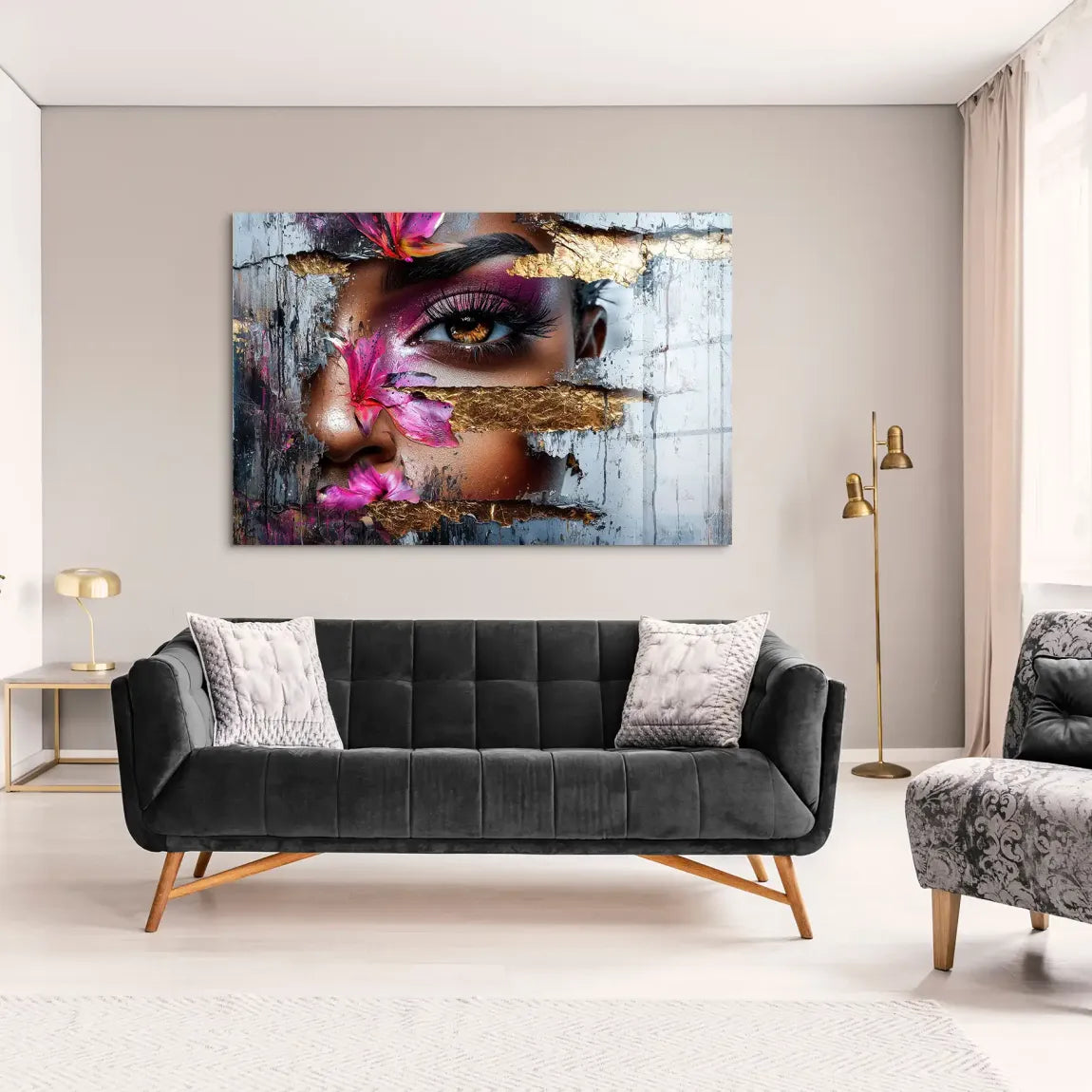Goldsplitter im Blickfeld Acrylglas Bild INGALERIE
