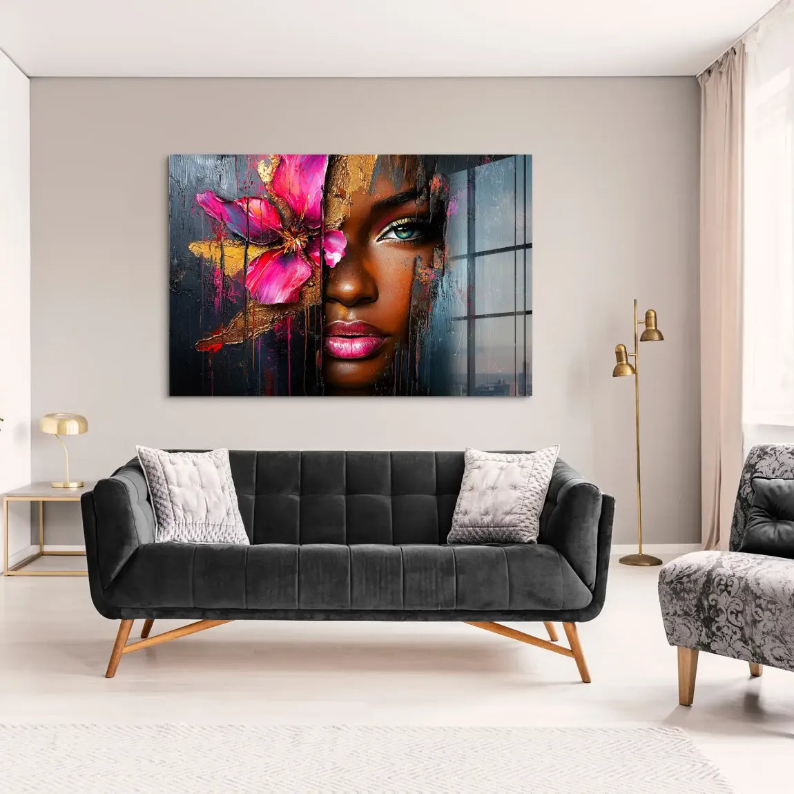 Feuerblüte im Farbrausch Acrylglas Bild INGALERIE