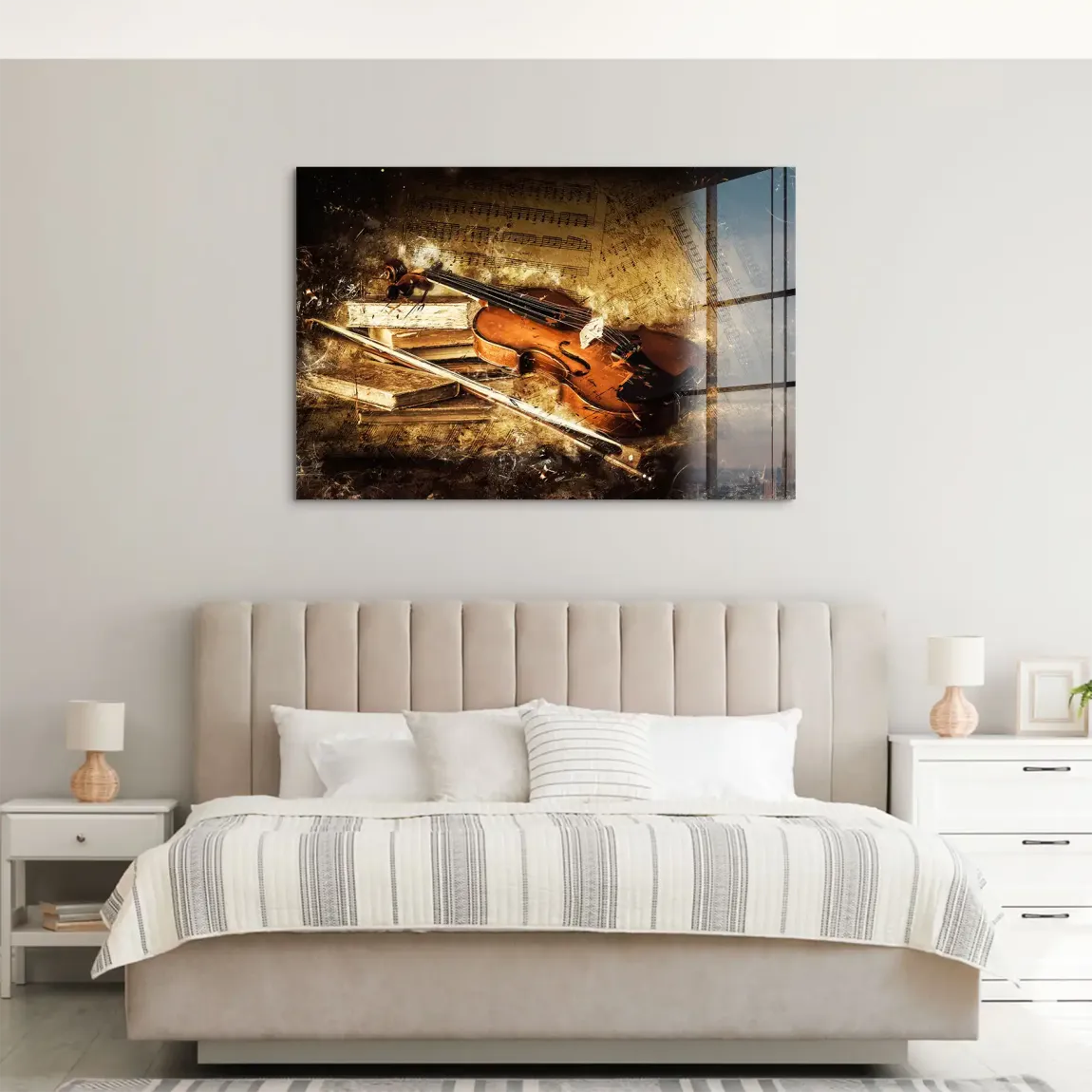 Golden Strings Melodie Acrylglas Bild