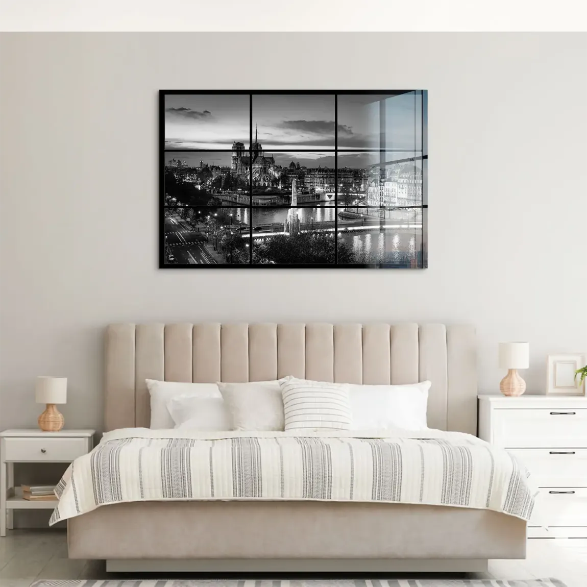 Paris Lights Noir Acrylglas Bild