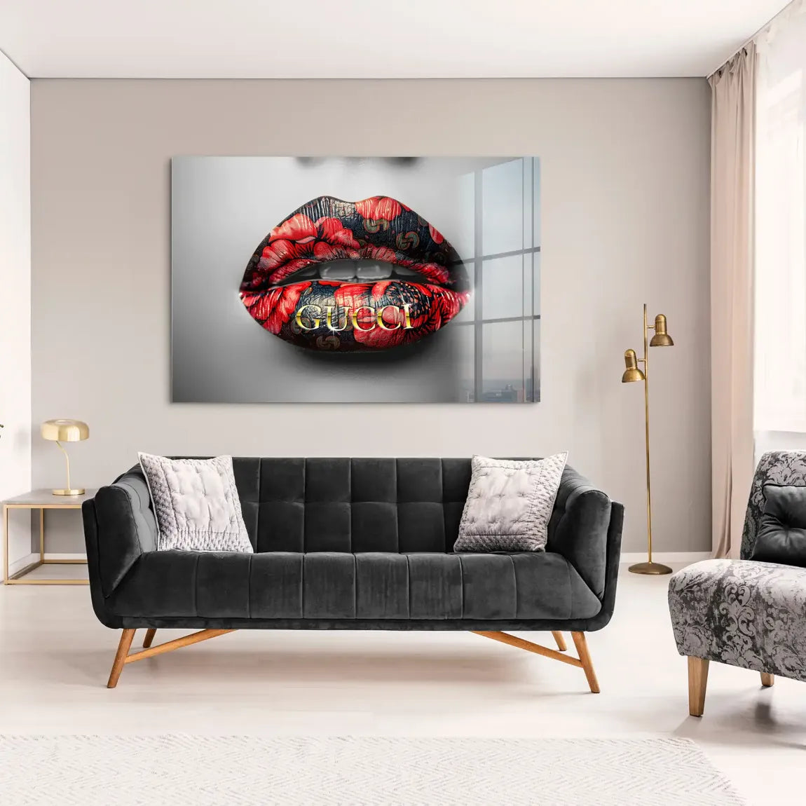 Gucci Lips Nr.2 Acrylglas Bild INGALERIE