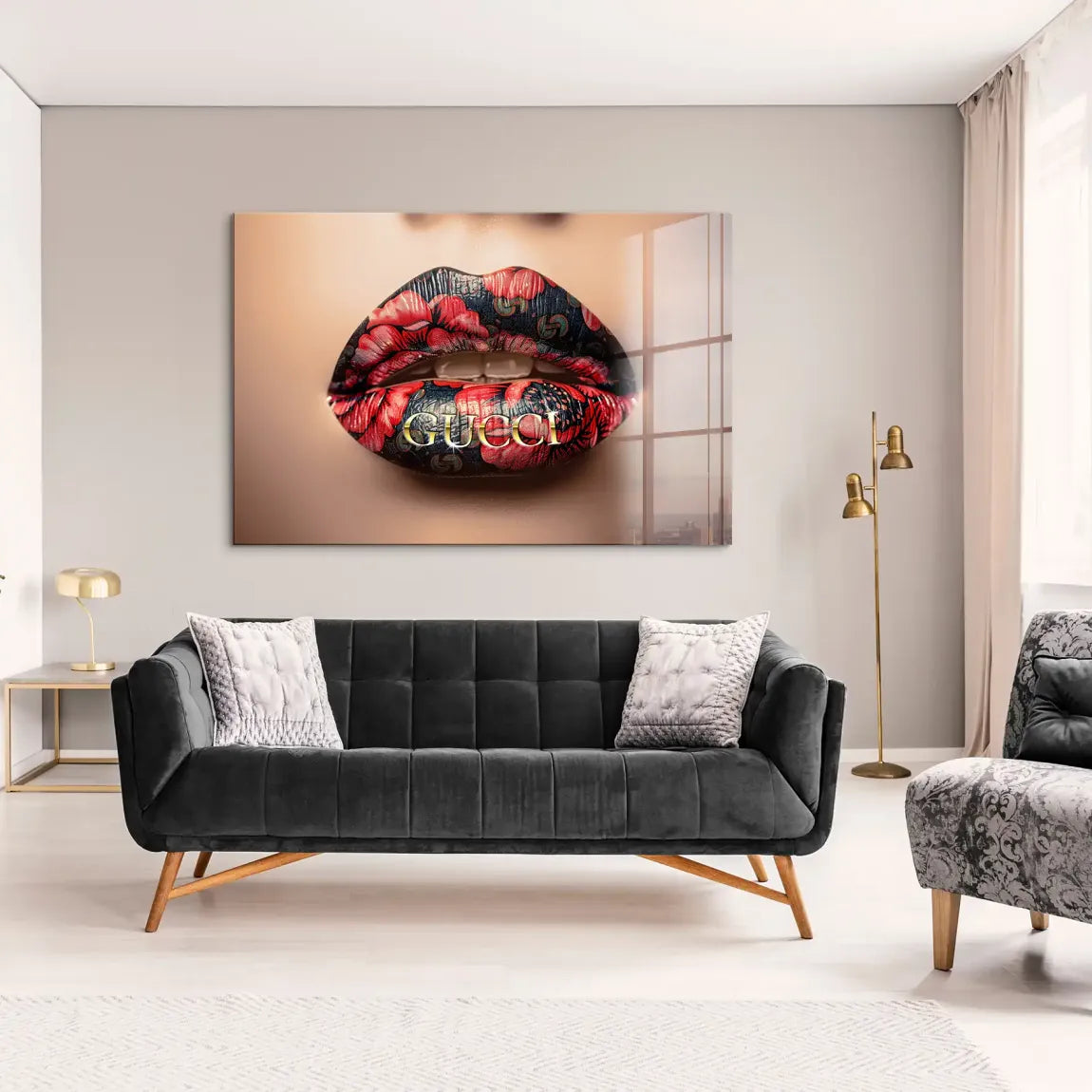 Gucci Lips Acrylglas Bild INGALERIE
