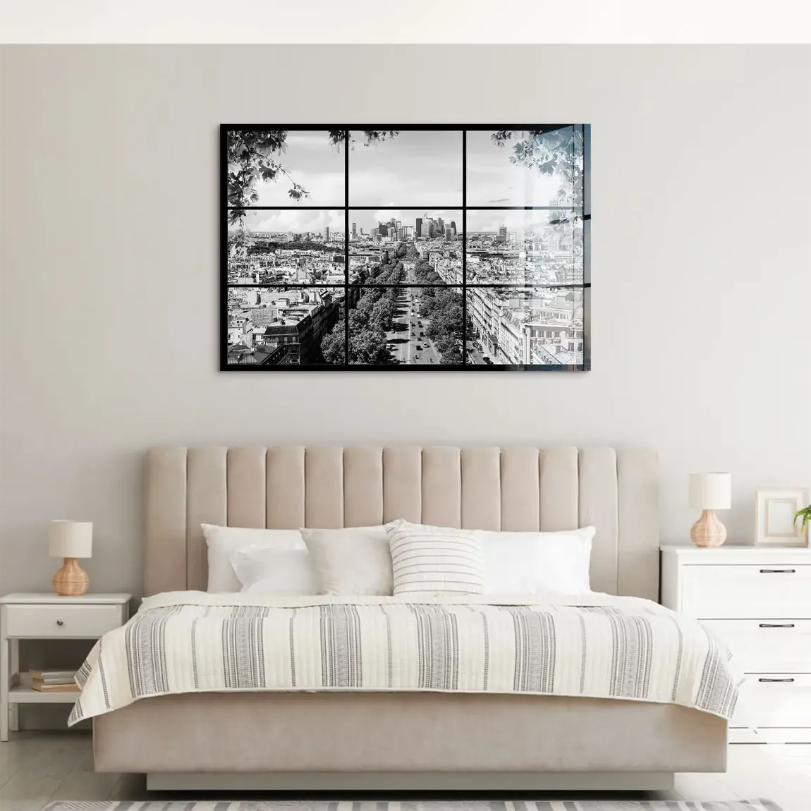 Paris Avenue Noir Acrylglas Bild