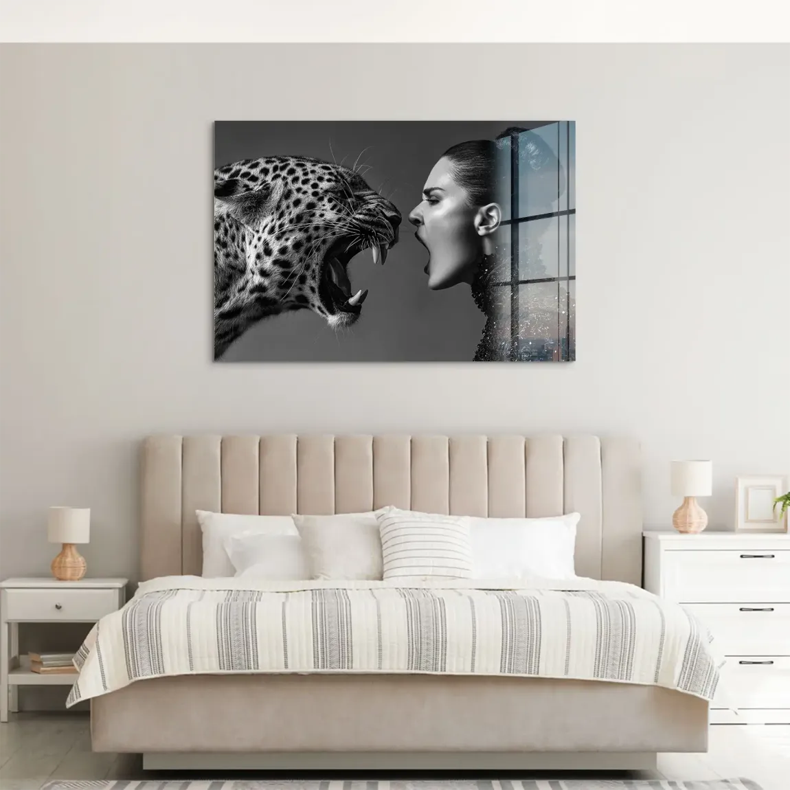 Wild Leopard Connection Acrylglas Bild