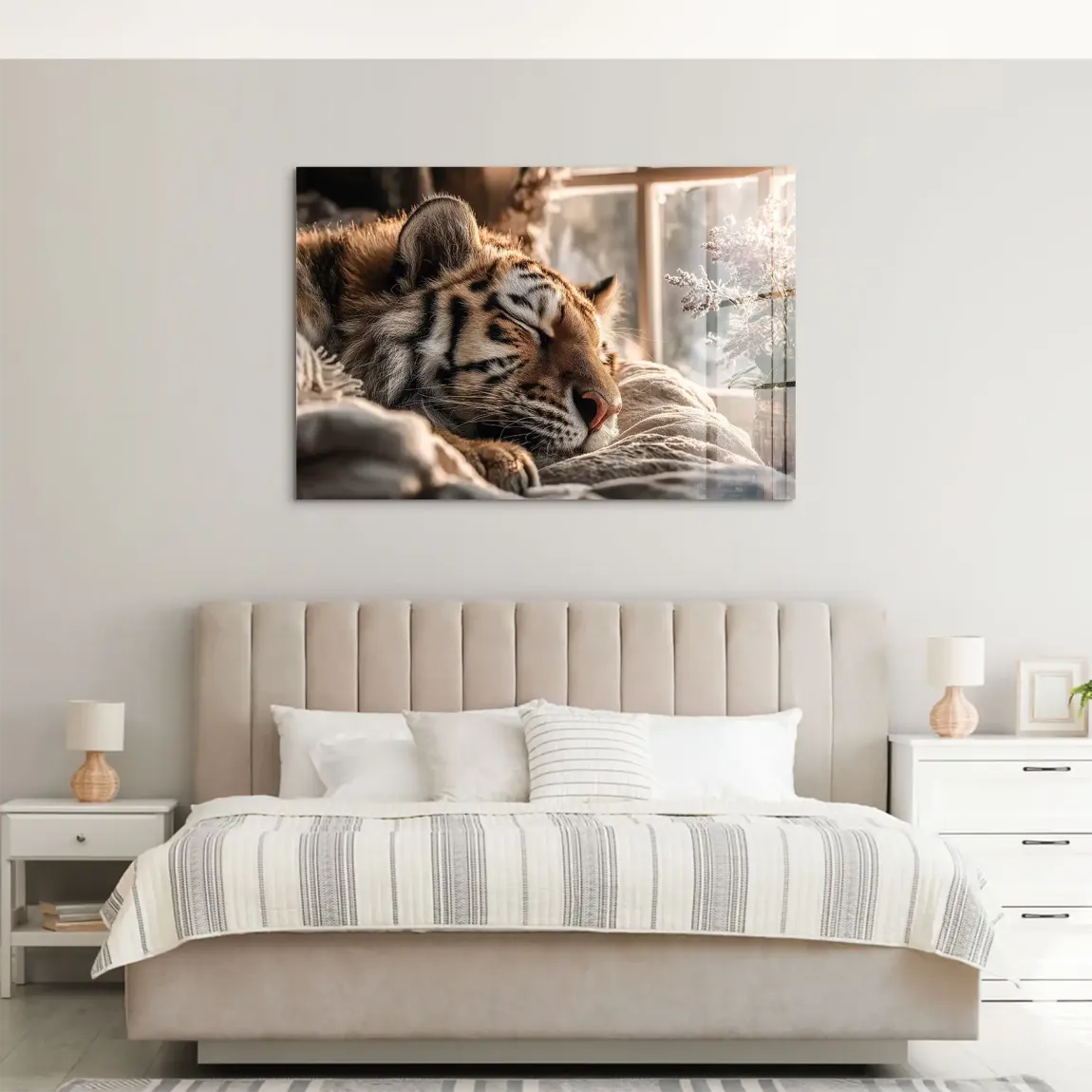 Schlafender Tiger Acrylglasbild