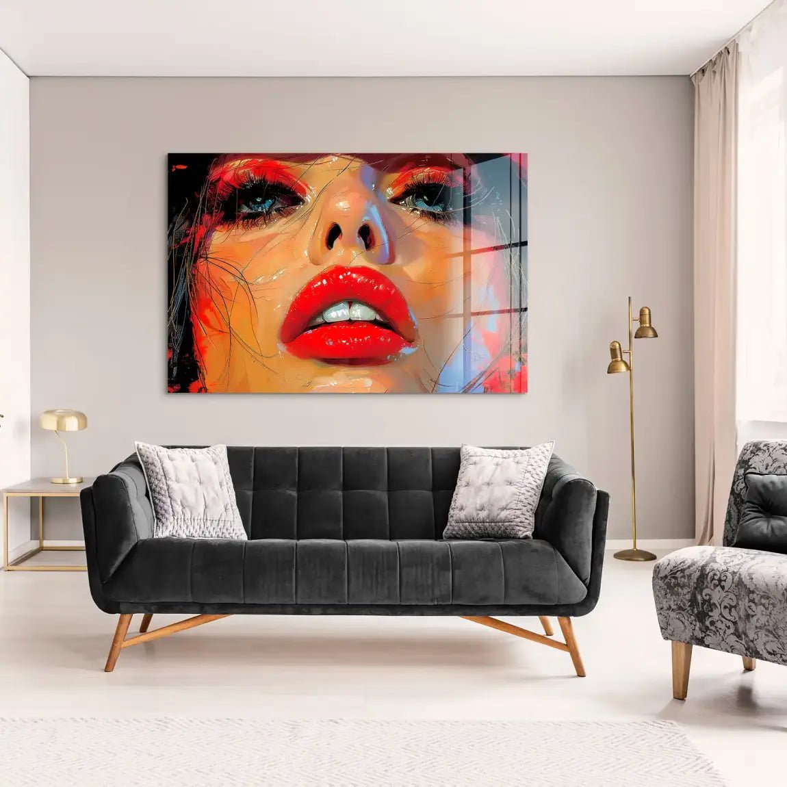 Red Lips Abstrakt Acrylglas Bild INGALERIE