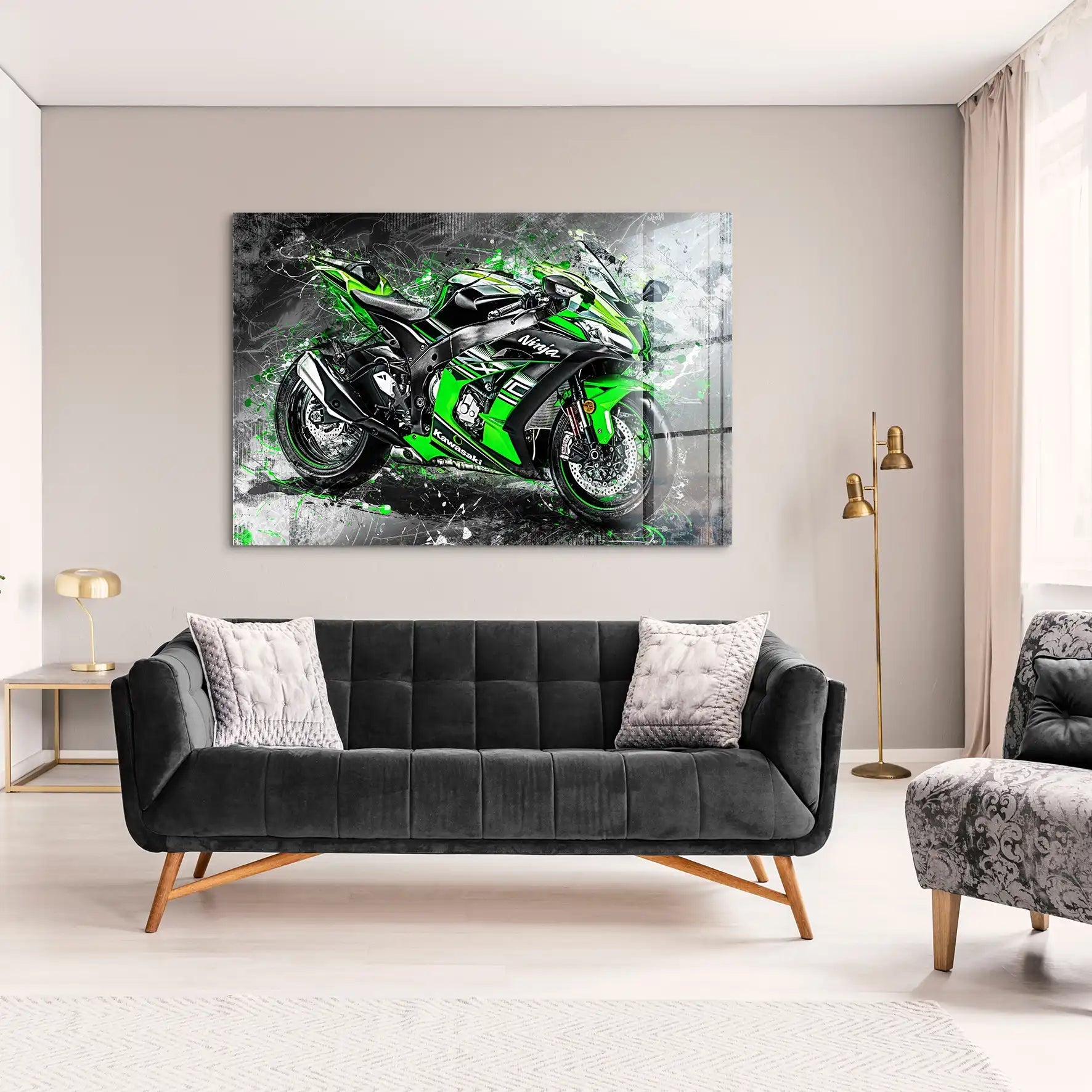 Kawasaki ZX10 Abstrakt Acrylglas Bild INGALERIE