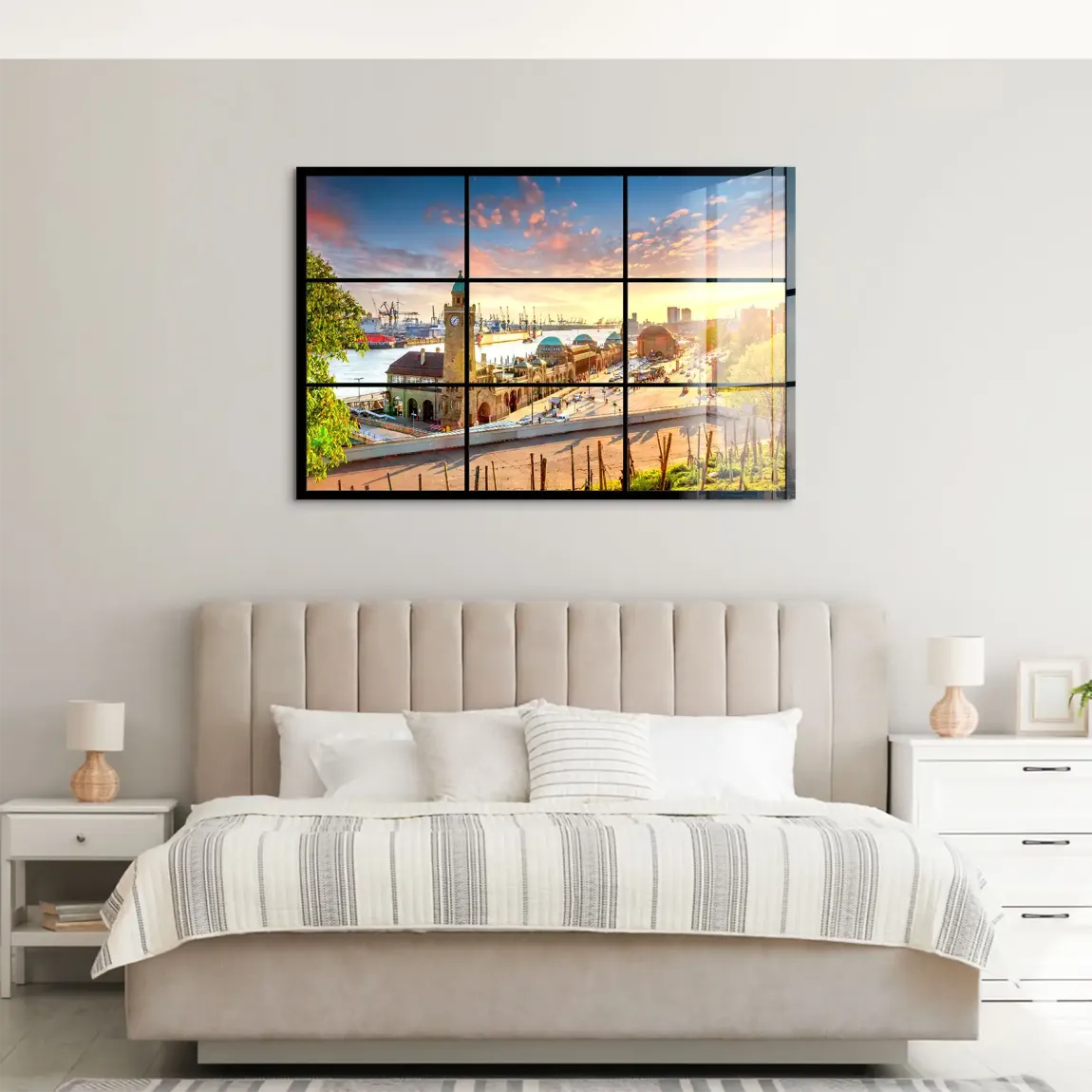 Hamburg Sunset View Acrylglas Bild