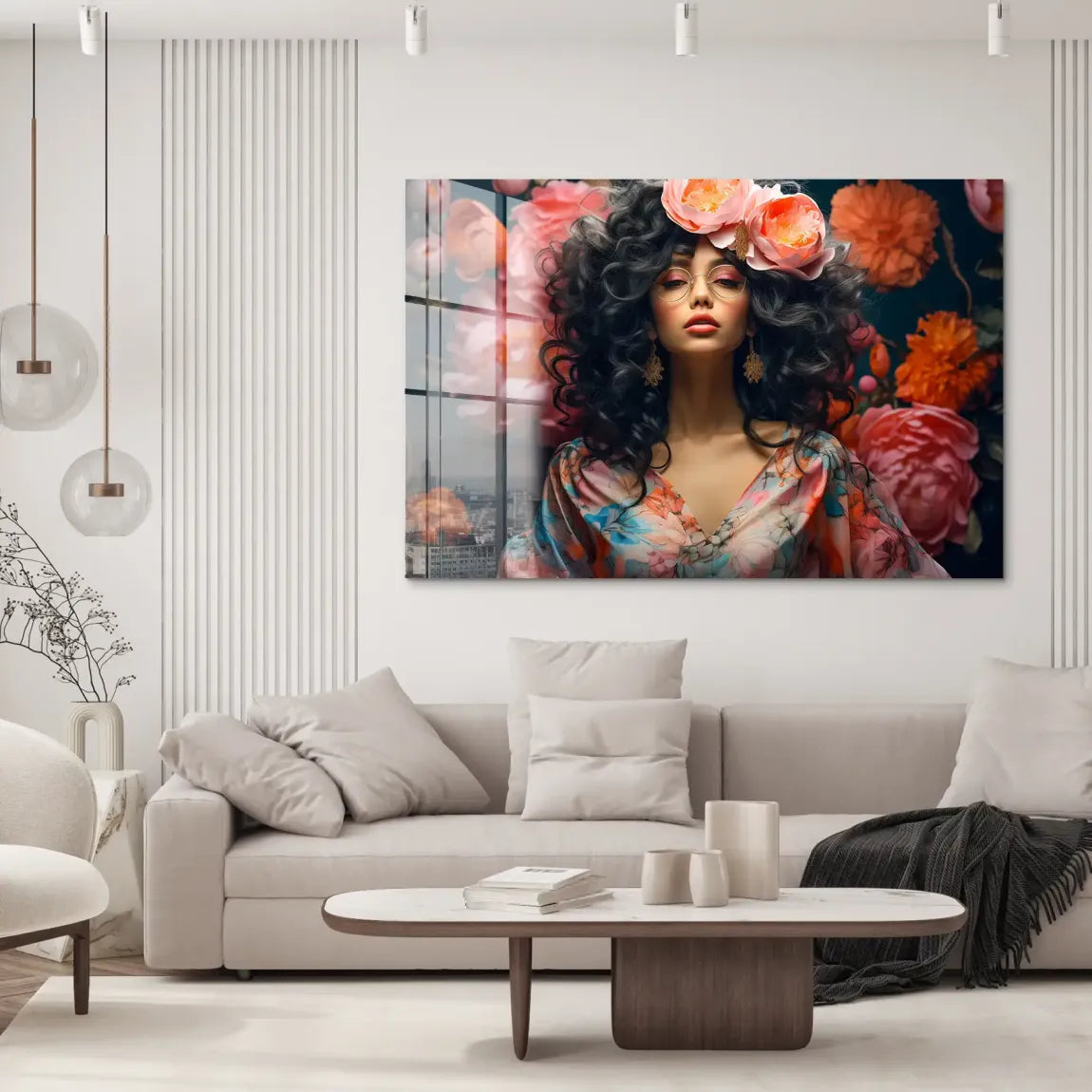 Blütenpracht trifft stilvolle Sinnlichkeit Acrylglas Bild INGALERIE