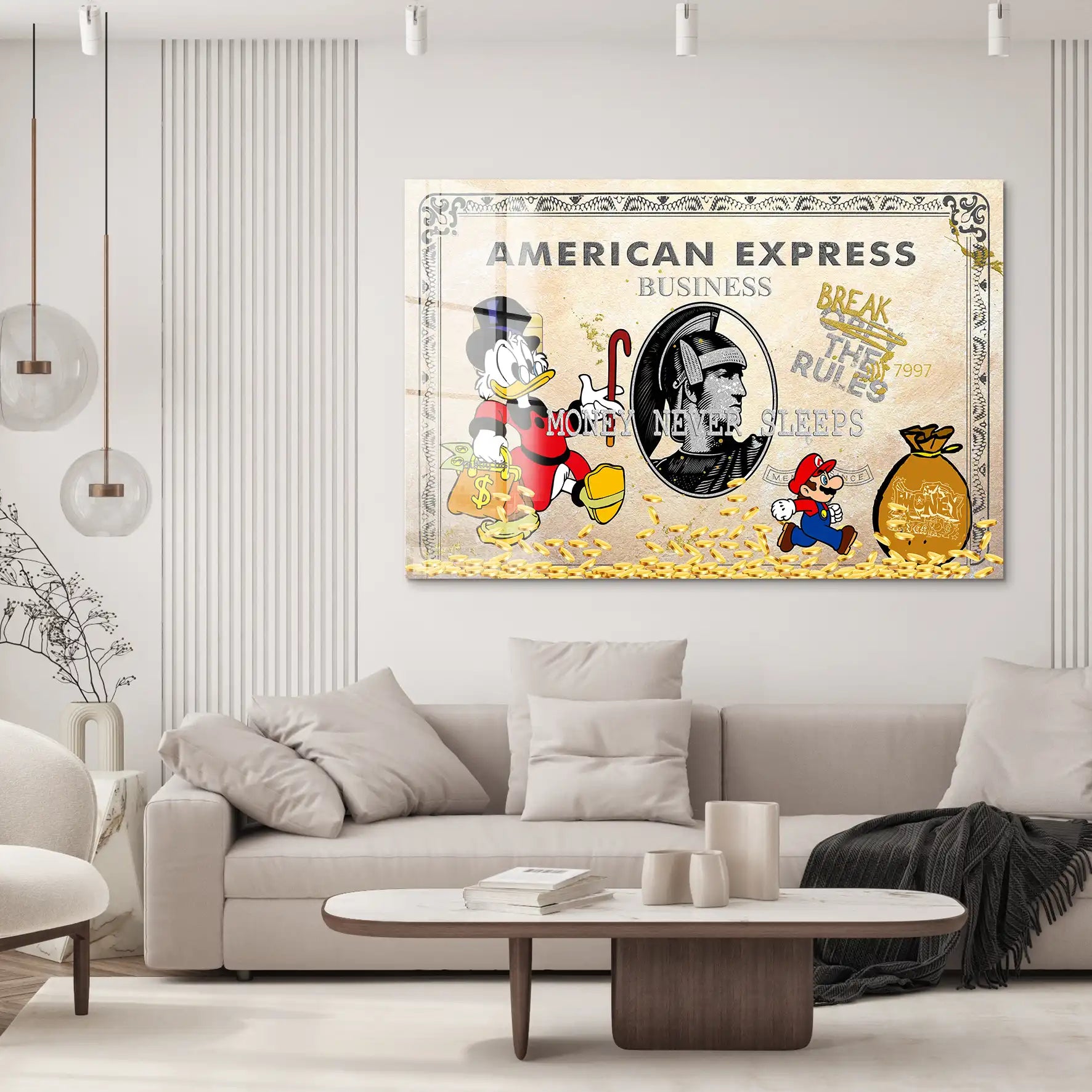 Dagobert Retro Amex Acrylglas Bild INGALERIE