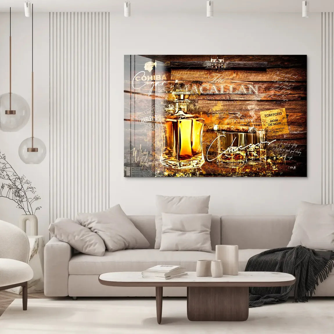 Whisky Holz und Eleganz Acrylglas Bild INGALERIE