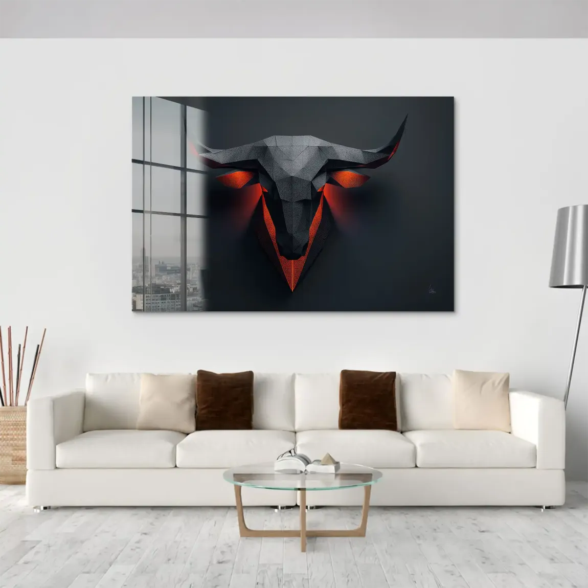 Edler Stierkopf Acrylglasbild