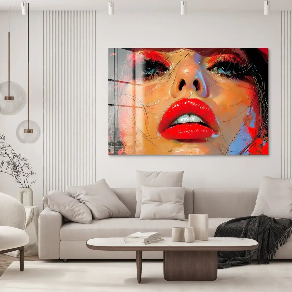 Red Lips Abstrakt Acrylglas Bild INGALERIE