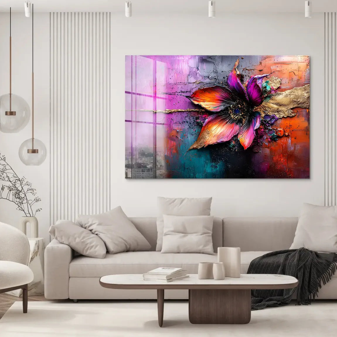 Feuerblüte der Elemente Acrylglas Bild INGALERIE
