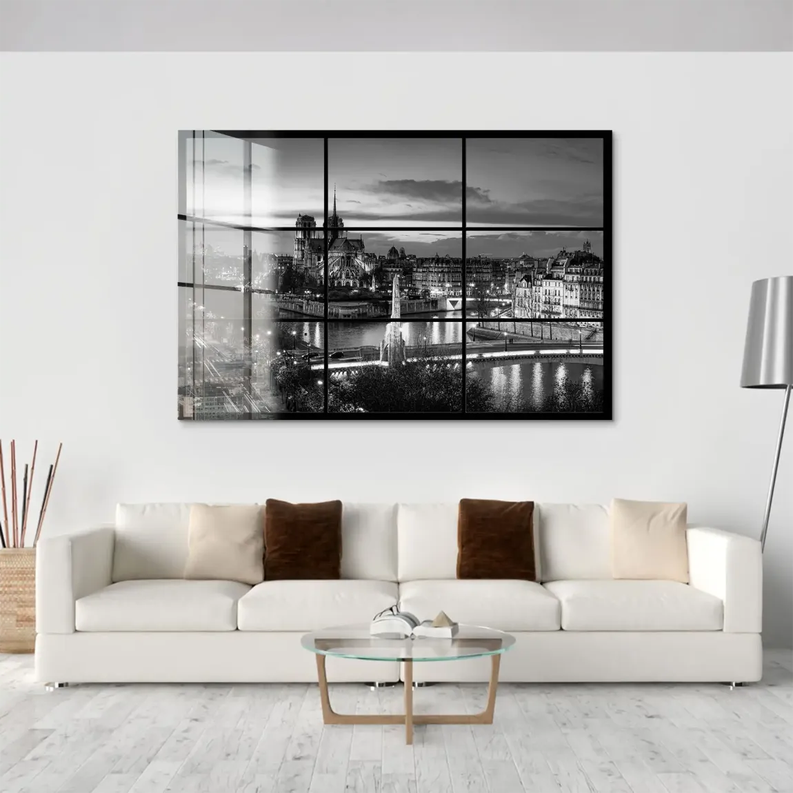 Paris Lights Noir Acrylglas Bild