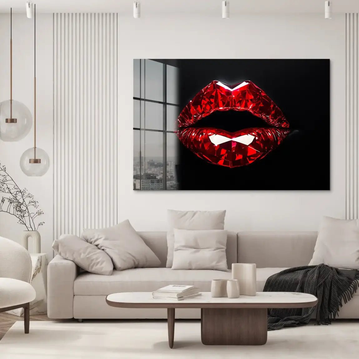 Red Glas Lips Acrylglas Bild INGALERIE