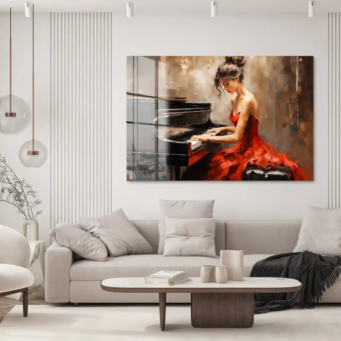 Beautyful Piano Player Acrylglas Bild INGALERIE