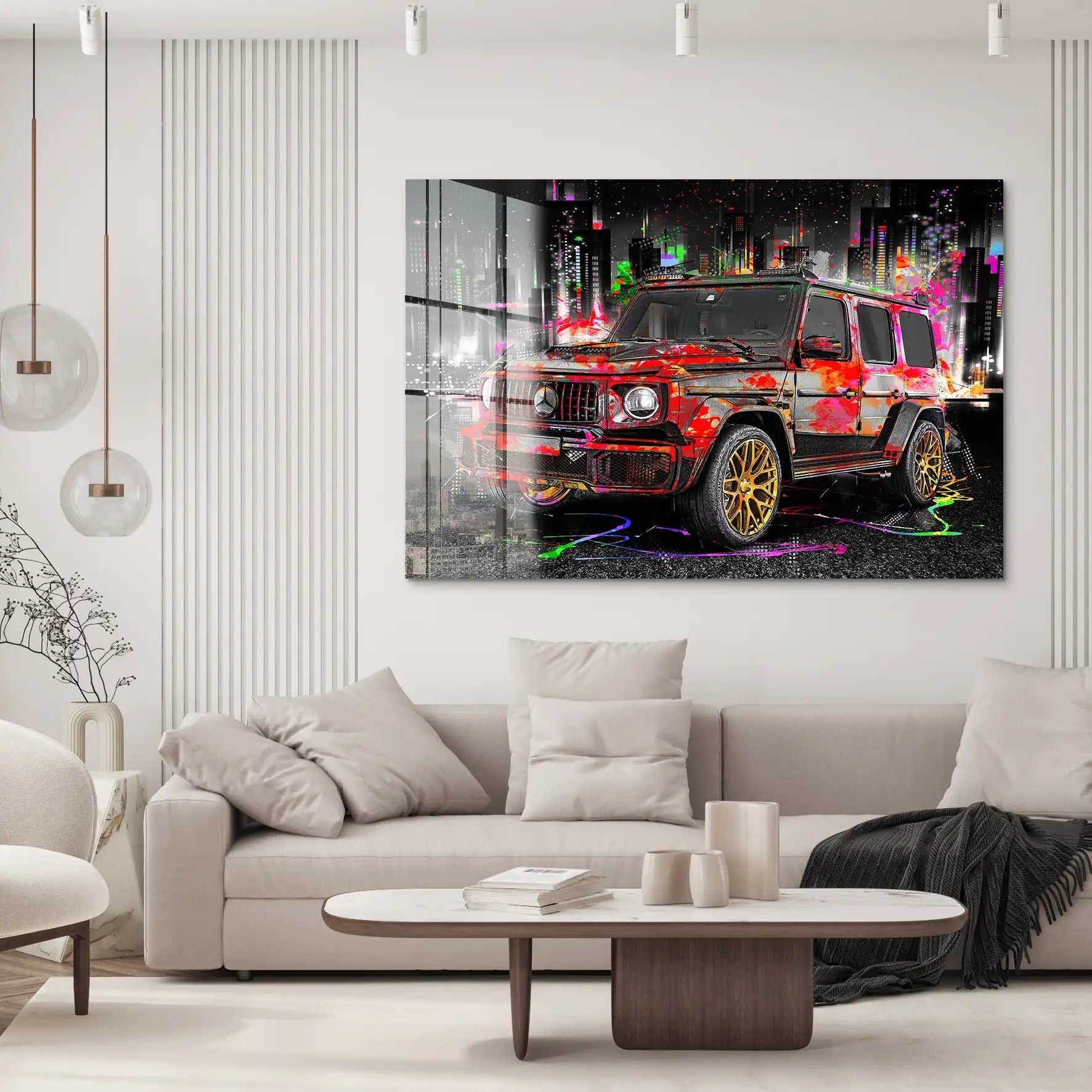 Mercedes G63 Abstrakt Color Acrylglas Bild INGALERIE