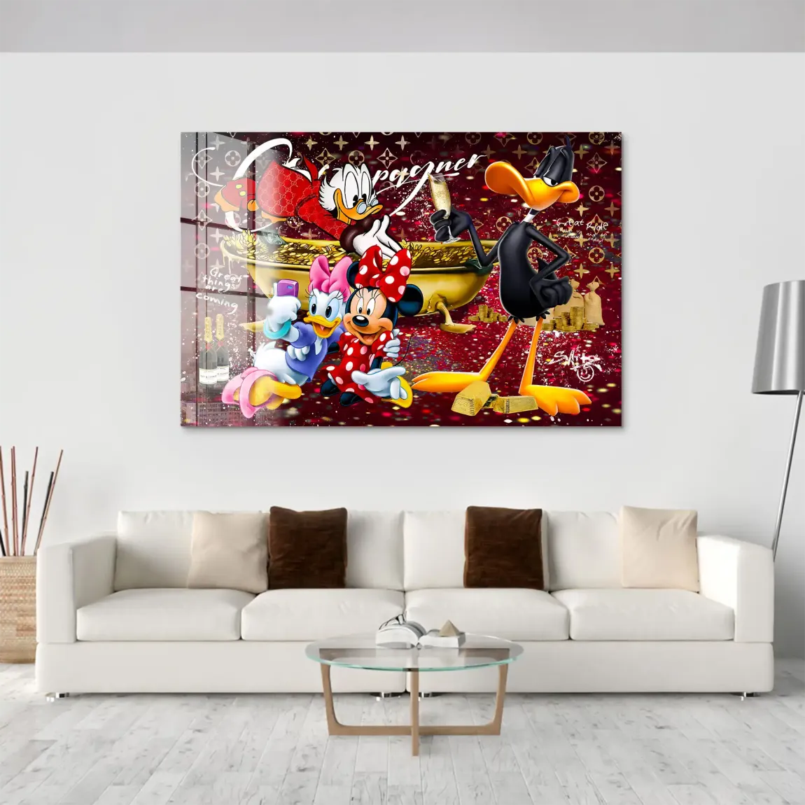 Luxury Duck Party Acrylglas Bild