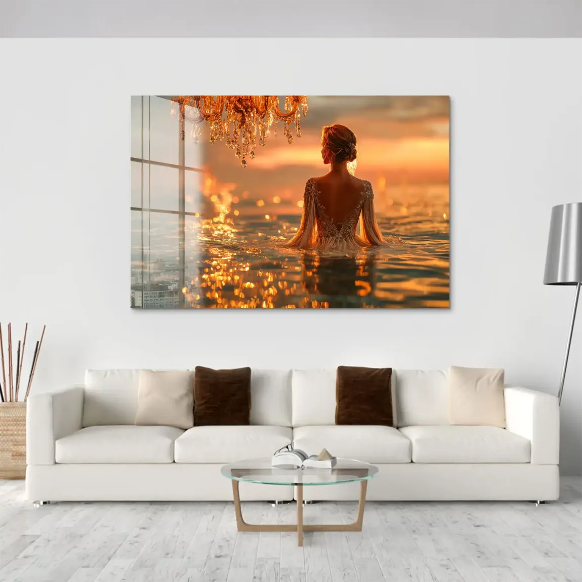 Golden Lights Acrylglas Bild