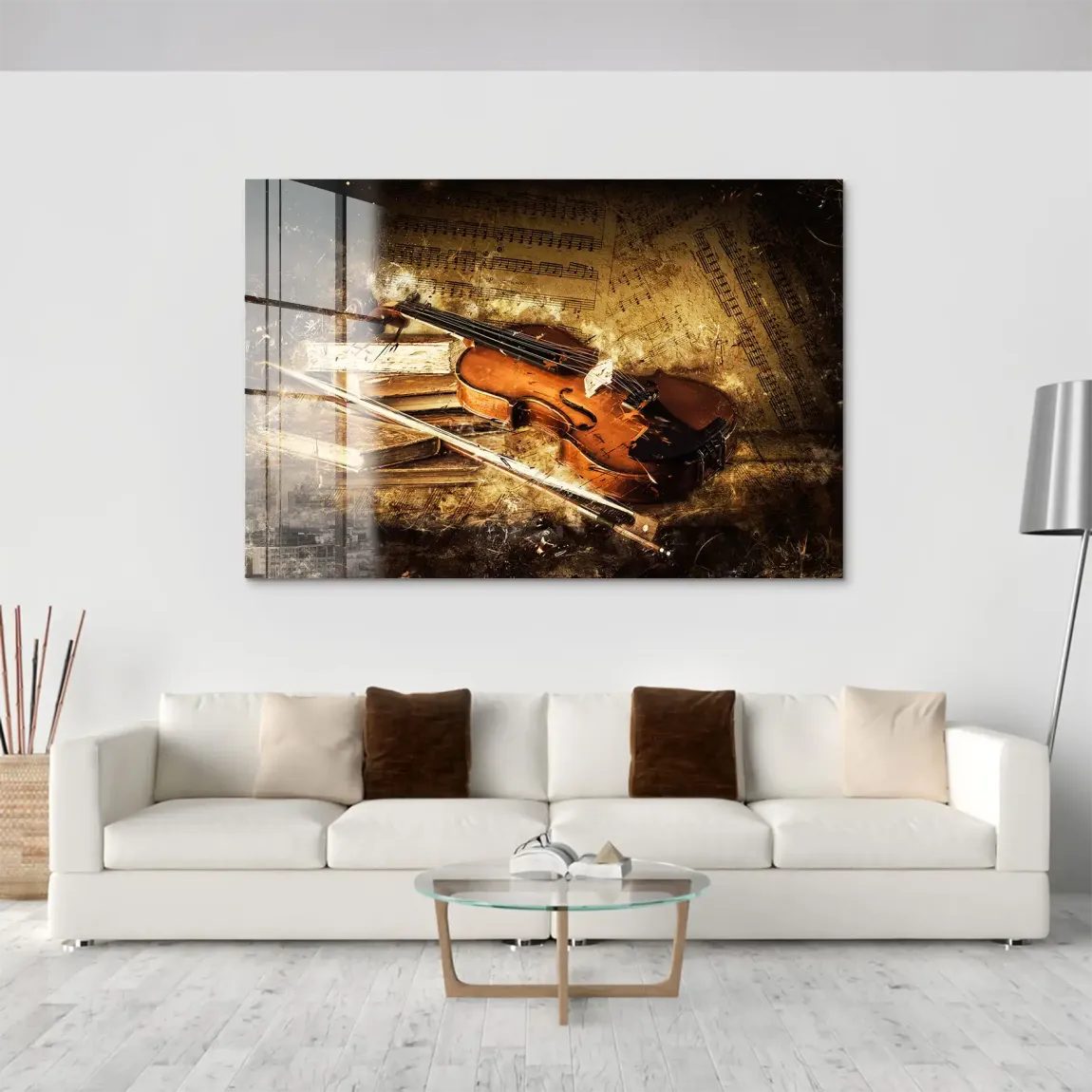 Golden Strings Melodie Acrylglas Bild