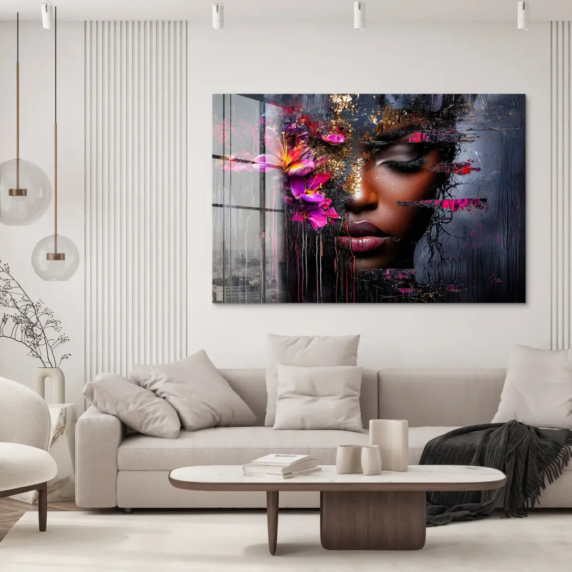 Magie aus Farbe und Gold Acrylglas Bild INGALERIE