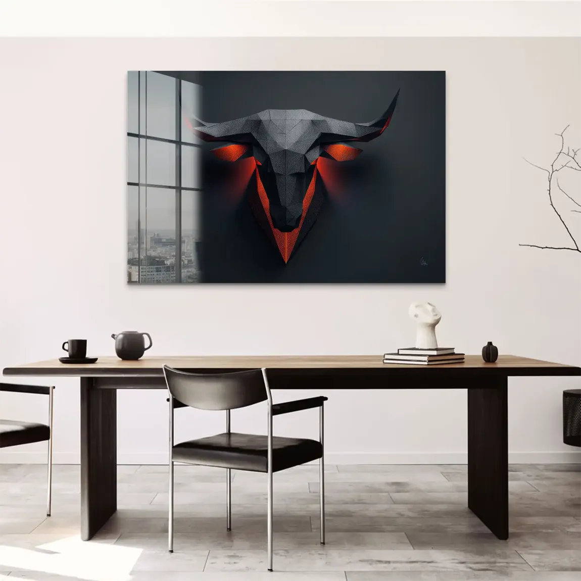 Edler Stierkopf Acrylglasbild