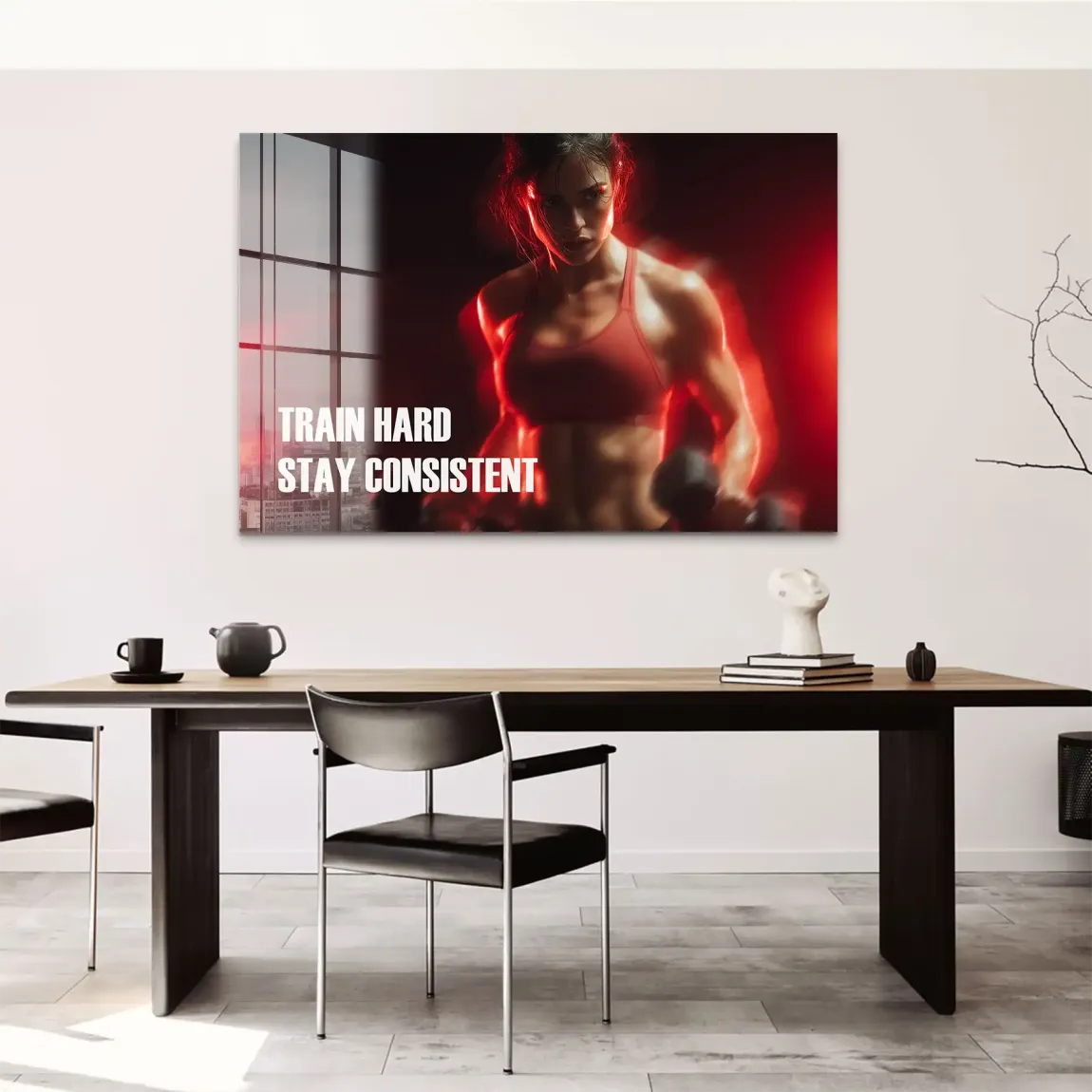 Fitness Motivation Acrylglas Bild