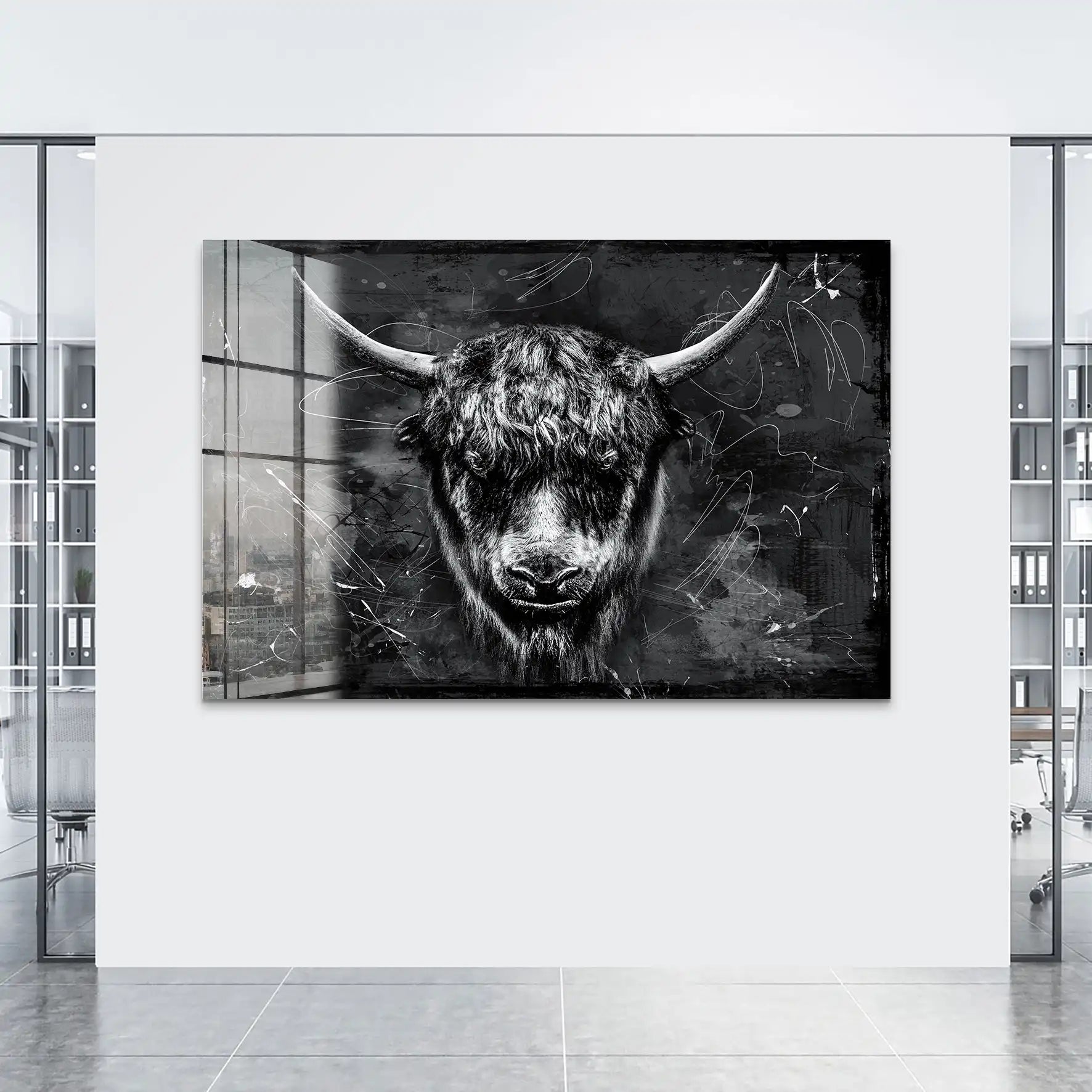 Yak Highland Abstrakt Black Acrylglas Bild INGALERIE