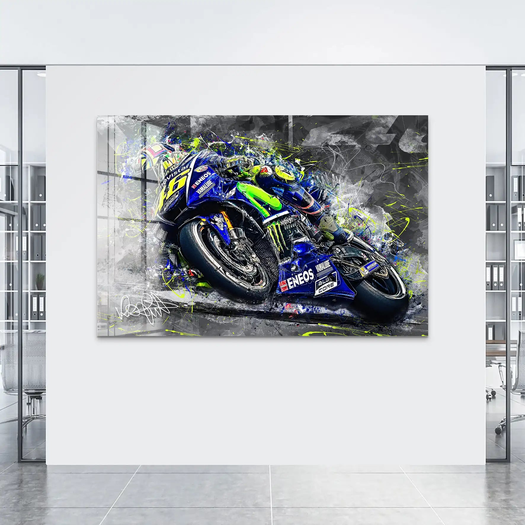 Yamaha Rossi Style Acrylglas Bild INGALERIE