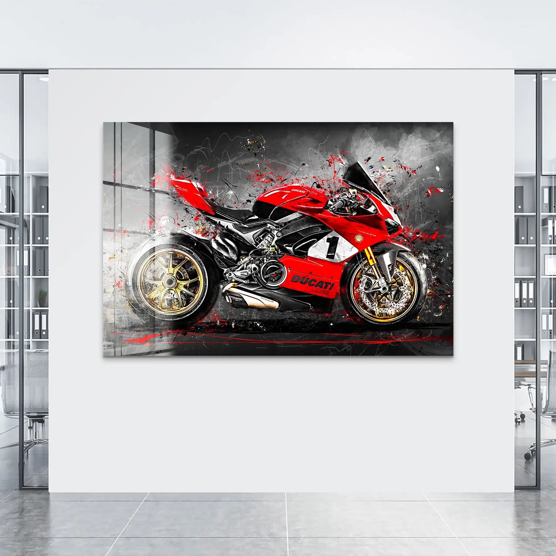 Ducati 916 V4 Abstrakt Acrylglas Bild INGALERIE