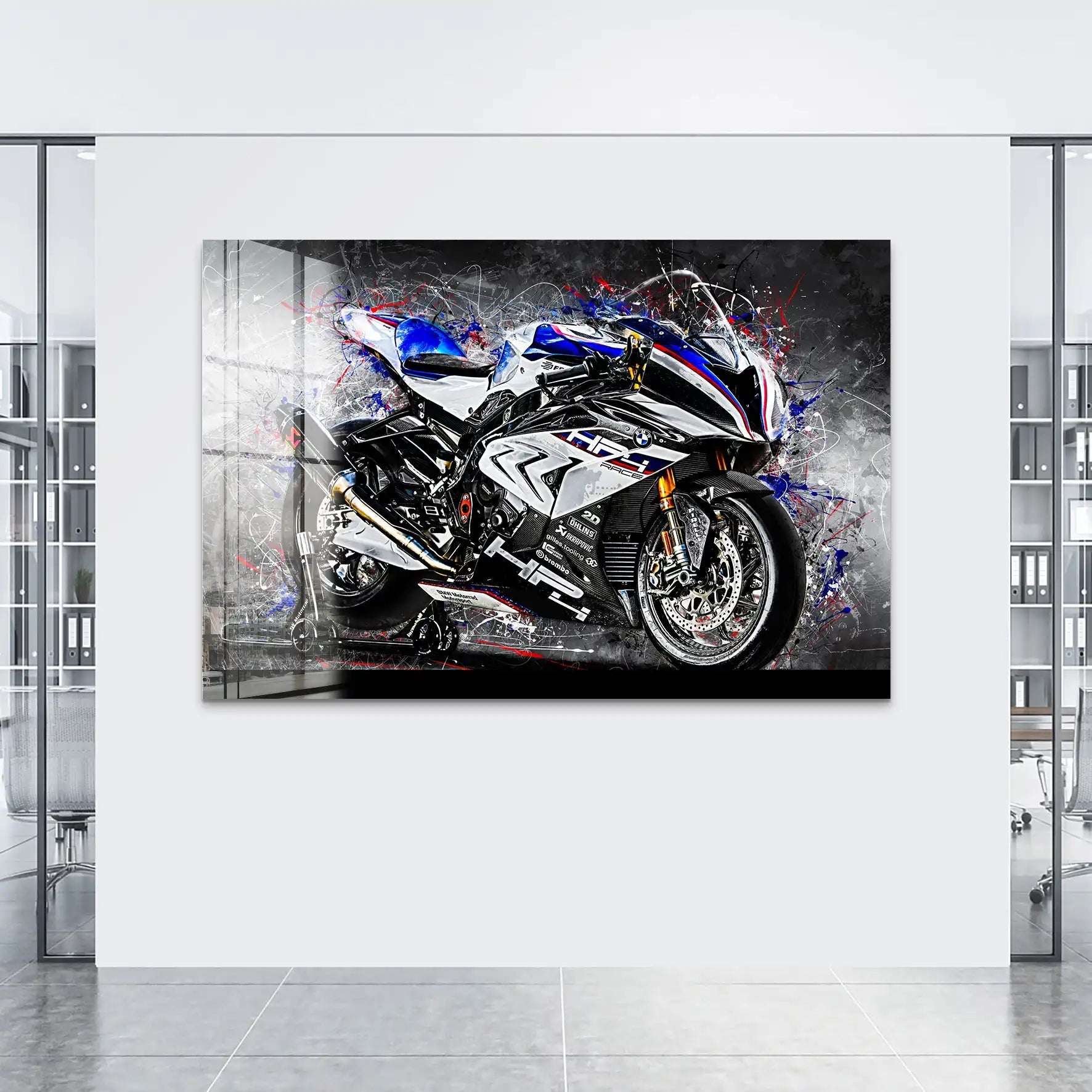 BMW HP4 Race Abstrakt Acrylglas Bild INGALERIE