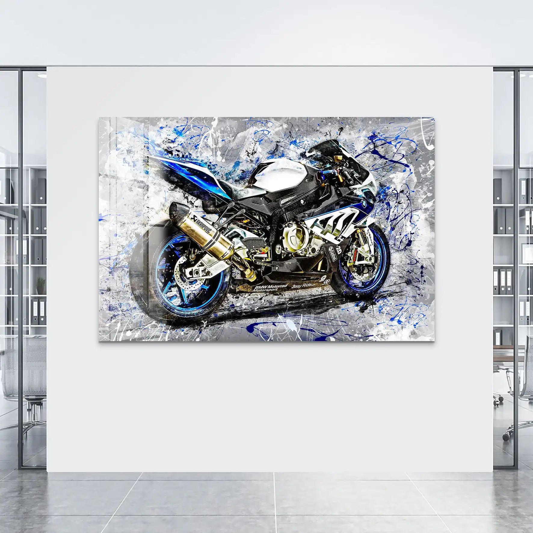 BMW HP4 Abstrakt Acrylglas Bild INGALERIE